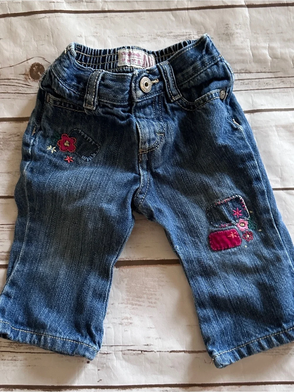OshKosh B'gosh blue denim pants vintage 2000s 6m vguc
